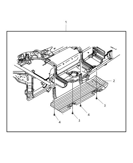 2009 Dodge Durango Skid Plate - Fuel Tank Diagram