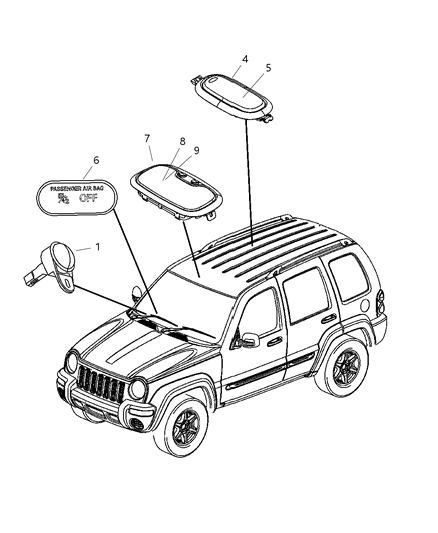 2007 Jeep Liberty Lamp - Courtesy Diagram