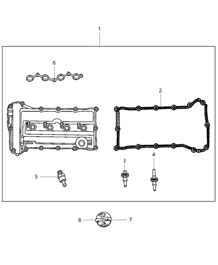 2009 Dodge Caliber Cylinder Head & Cover Diagram 4