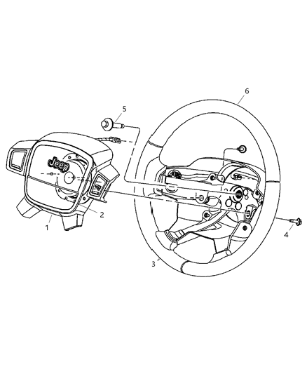 2006 Jeep Grand Cherokee Steering Wheel Assembly Diagram