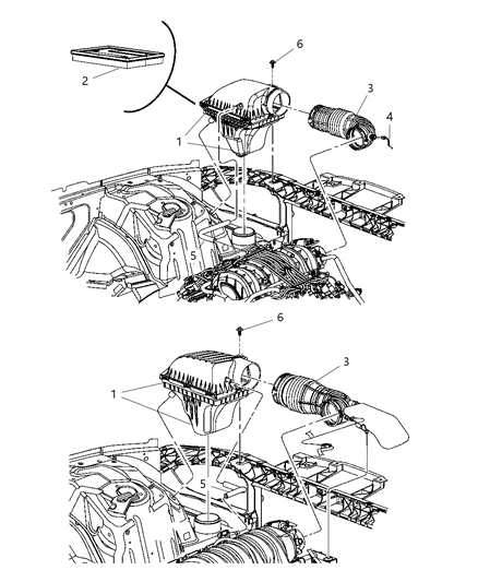 2009 Dodge Challenger Air Cleaner & Related Diagram 2