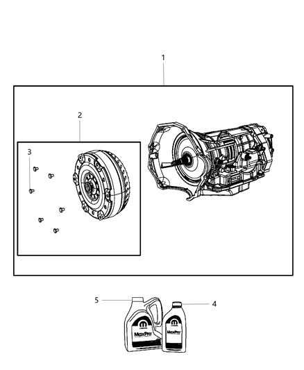 2017 Ram 2500 Trans-With Torque Converter Diagram for R8149704AH