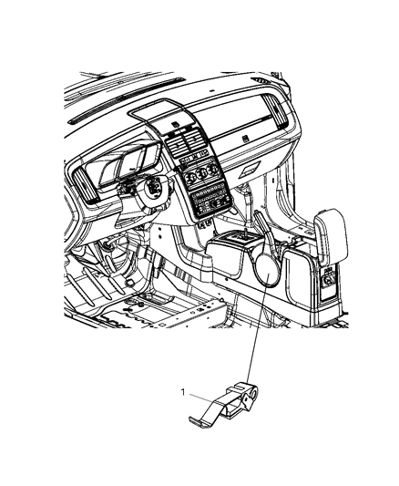 2015 Dodge Journey Switches - Console Diagram