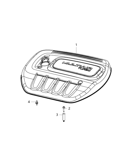 2012 Dodge Dart Engine Covers & Related Parts Diagram 1