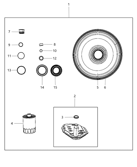 2012 Ram 2500 Seal And Shim Packages Diagram 1