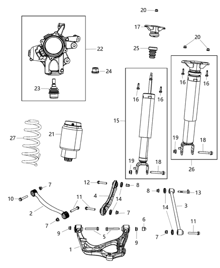 2015 Jeep Grand Cherokee Suspension - Rear Diagram 2