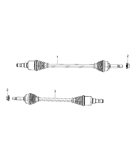 2012 Dodge Journey Shaft , Axle Diagram 1