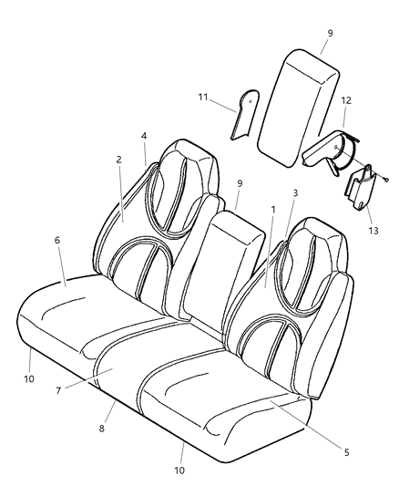 2000 Dodge Durango Front Seat Diagram 2