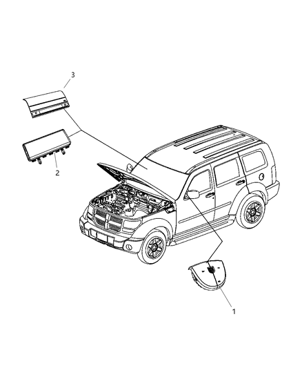 2010 Dodge Nitro Air Bags Front Diagram