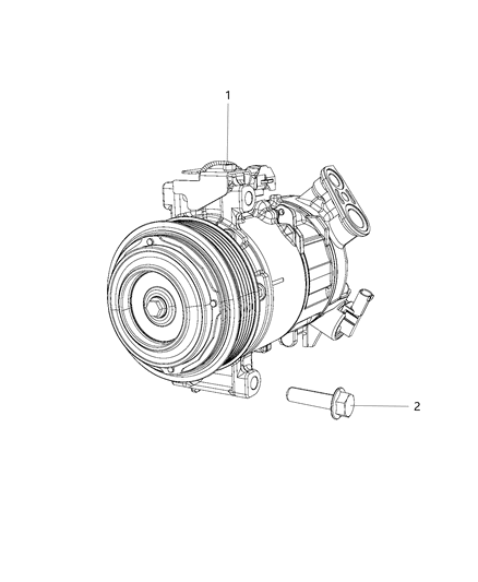 2019 Jeep Renegade A/C Compressor Diagram 1