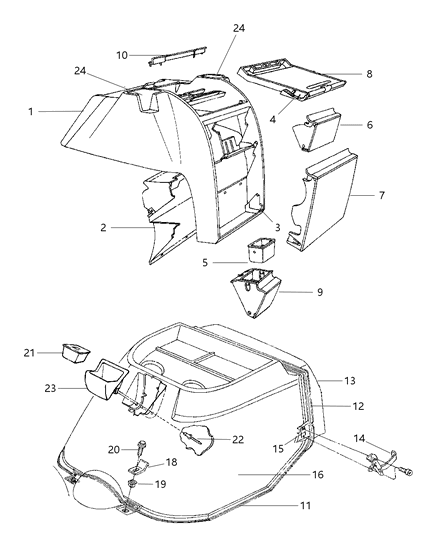 1997 Dodge Ram Van Console Diagram