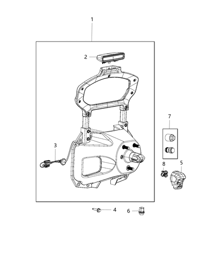 2020 Jeep Wrangler Camera-Rear View Diagram for 68452959AB