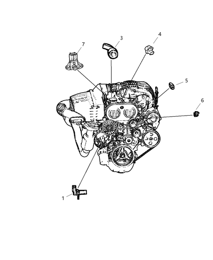 2005 Jeep Liberty Sensor - Engine Diagram