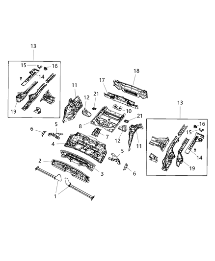 2017 Jeep Cherokee W/HOUSE-Rear Inner Diagram for 68091317AI