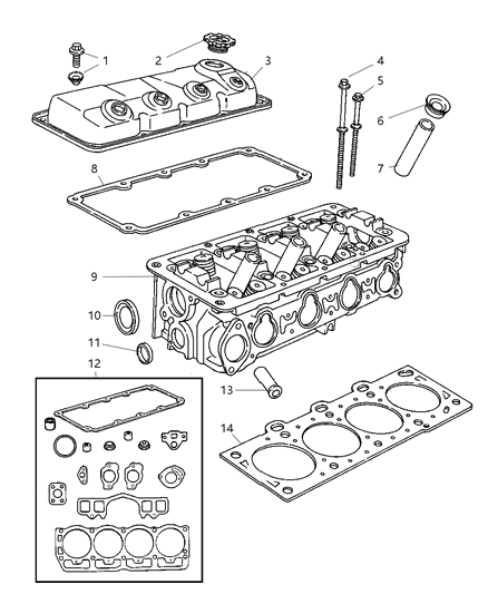 2005 Dodge Neon Cylinder Head Diagram 1