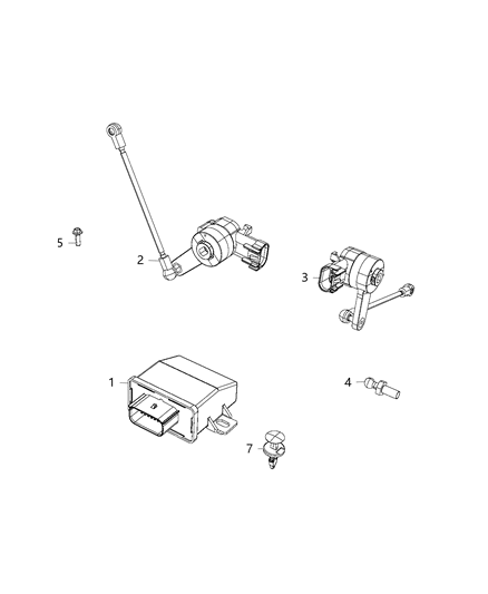 2017 Chrysler Pacifica Module, Automatic Headlamp Leveling Diagram