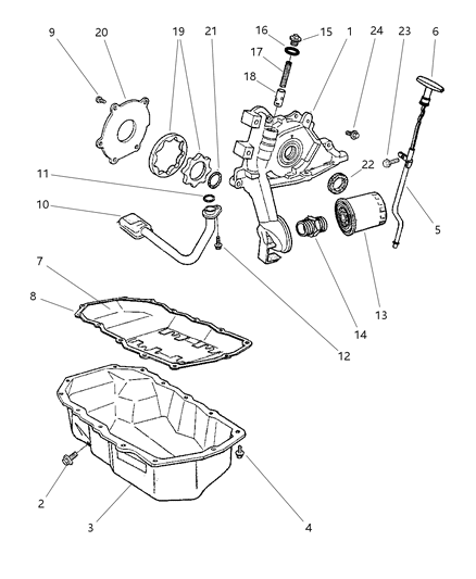 1999 Chrysler Cirrus Engine Oiling Diagram 2