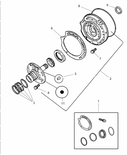 2007 Dodge Avenger Oil Pump & Reaction Shaft Diagram 2