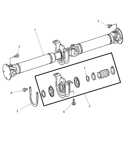 2008 Dodge Sprinter 2500 Shaft - Drive Rear Diagram 1