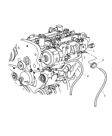 2002 Jeep Liberty Fuel Lines, Front Diagram 1