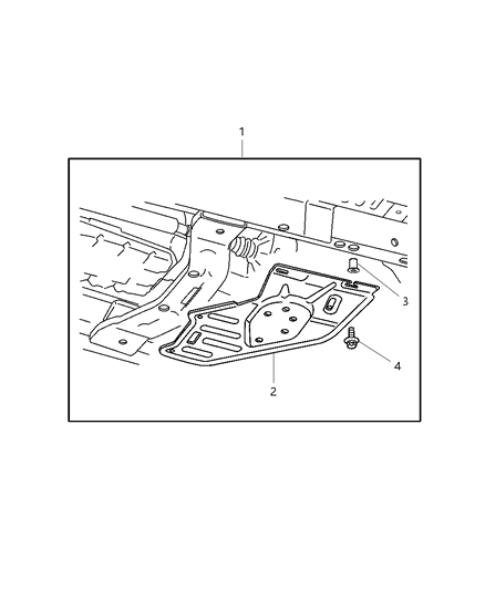 2005 Jeep Liberty Plate-SKID - Transfer Case Diagram for 82208421