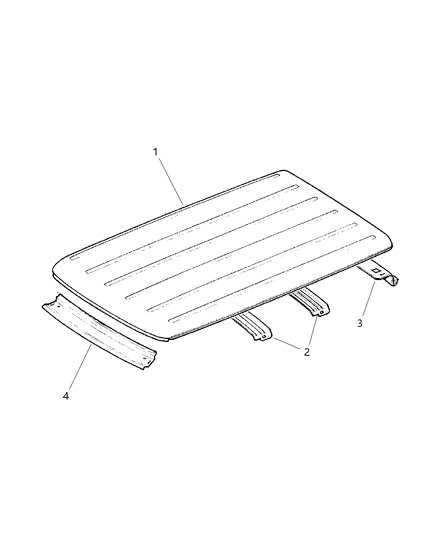 2000 Jeep Cherokee Support-Roof Diagram for 55000138AB