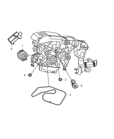 2009 Jeep Grand Cherokee Generator/Alternator & Related Parts Diagram 1