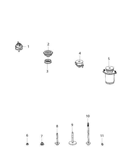 2021 Jeep Gladiator Body Hold Down Diagram