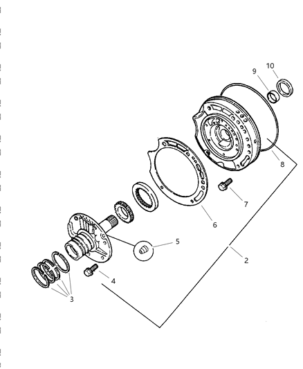 1997 Chrysler Concorde Oil Pump With Reaction Shaft Diagram