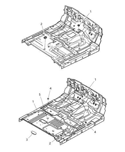 2004 Dodge Dakota Plugs Floor Pan Diagram