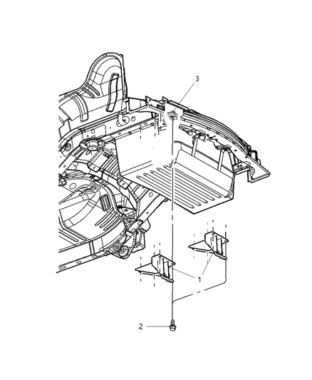 2004 Jeep Liberty Tow Hooks - Rear Diagram