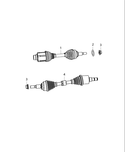 2013 Dodge Journey Front Drive Shaft Diagram for 52123583AC