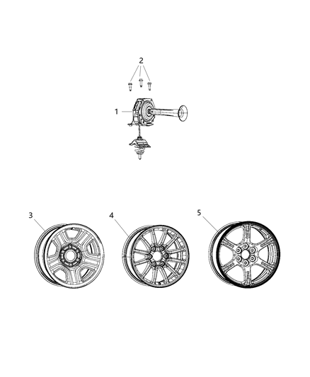 2020 Ram 1500 Wheel-Spare Diagram for 4755196AC