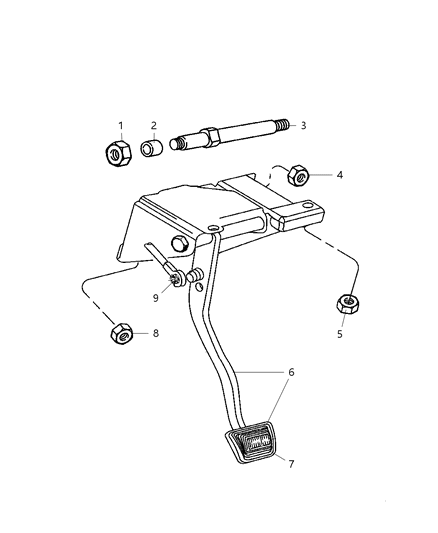 Clutch Pedal - 1999 Jeep Wrangler