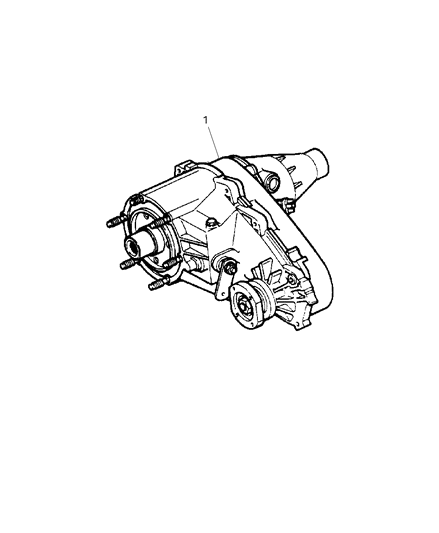 1998 Dodge Ram 2500 Quad & Club Cab Transfer Case Assembly Diagram