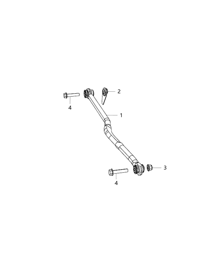 2014 Jeep Wrangler Front Stabilizer Bar, Track Diagram