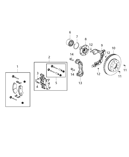 2019 Ram ProMaster 3500 Front Brakes Diagram