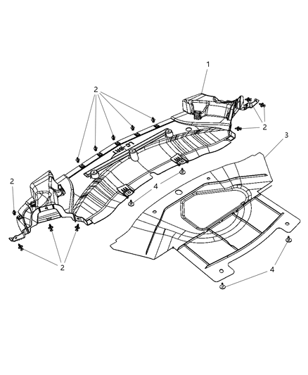 2012 Dodge Challenger Underbody Shields Diagram