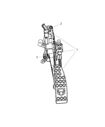 2008 Dodge Viper Accelerator Pedal & Related Diagram