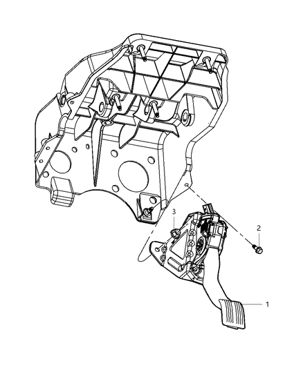 2008 Dodge Ram 3500 Accelerator Pedal & Related Diagram