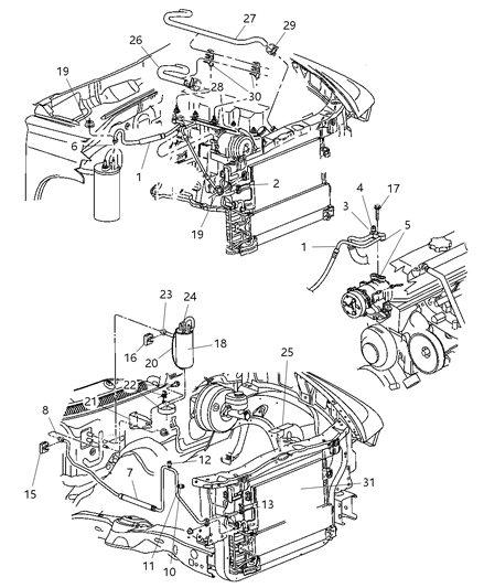 2002 Dodge Dakota O Ring Diagram for 5013320AA