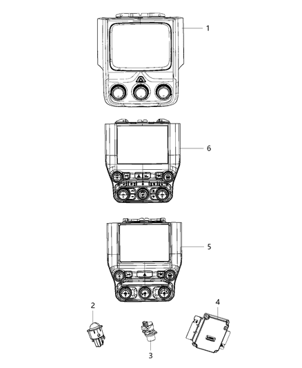 2020 Ram 3500 A/C & Heater Controls Diagram