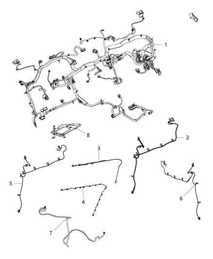 2014 Ram 3500 Wiring-Instrument Panel Diagram for 68209507AC