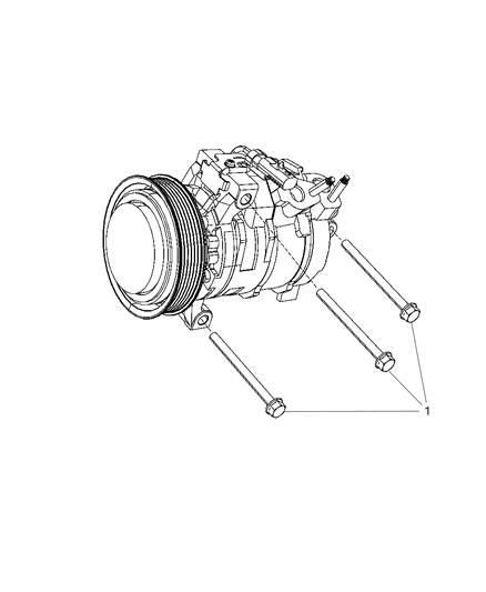 2011 Ram 3500 A/C Compressor Mounting Diagram 1