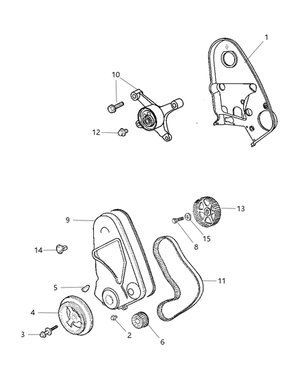 2005 Dodge Neon Timing Belt & Cover Diagram 1