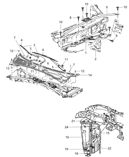 2007 Chrysler Aspen Panel-COWL Diagram for 55362446AD