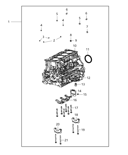 2014 Dodge Journey Plug-Cylinder Block Oil Hole Diagram for 4892823AA