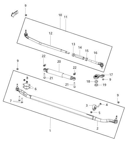 2018 Ram 2500 Outer Diagram for 68369918AA