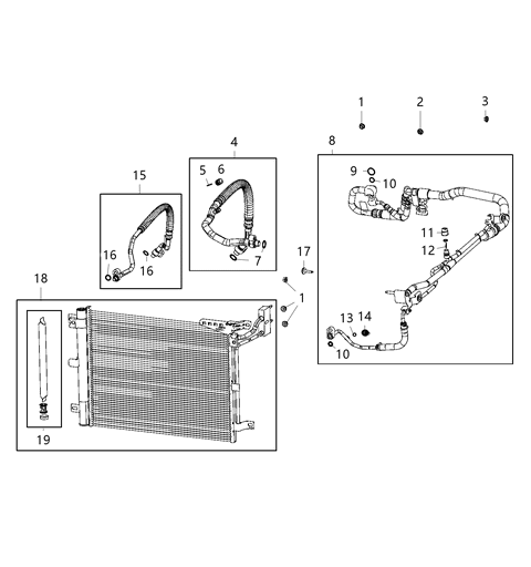 2021 Jeep Wrangler Line-A/C Discharge Diagram for 68290606AB