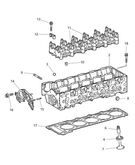 2004 Dodge Sprinter 2500 Cylinder Head Diagram